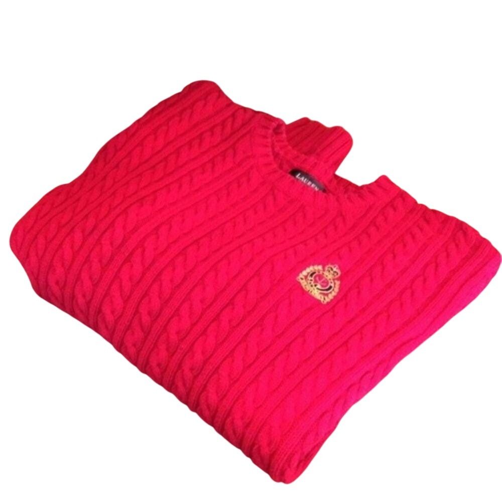 Lauren Ralph Lauren Red Vintage 90s Retro Sweater top